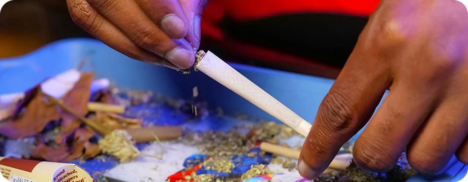 Remplissage d'un cône de CBD